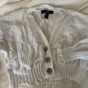 (4 for $20) shark bitten cropped cardigan